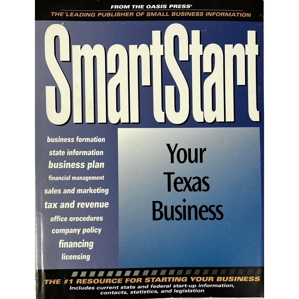 SmartStart: Start Your Texas Business PSI Research Staff and Oasis Press RARE